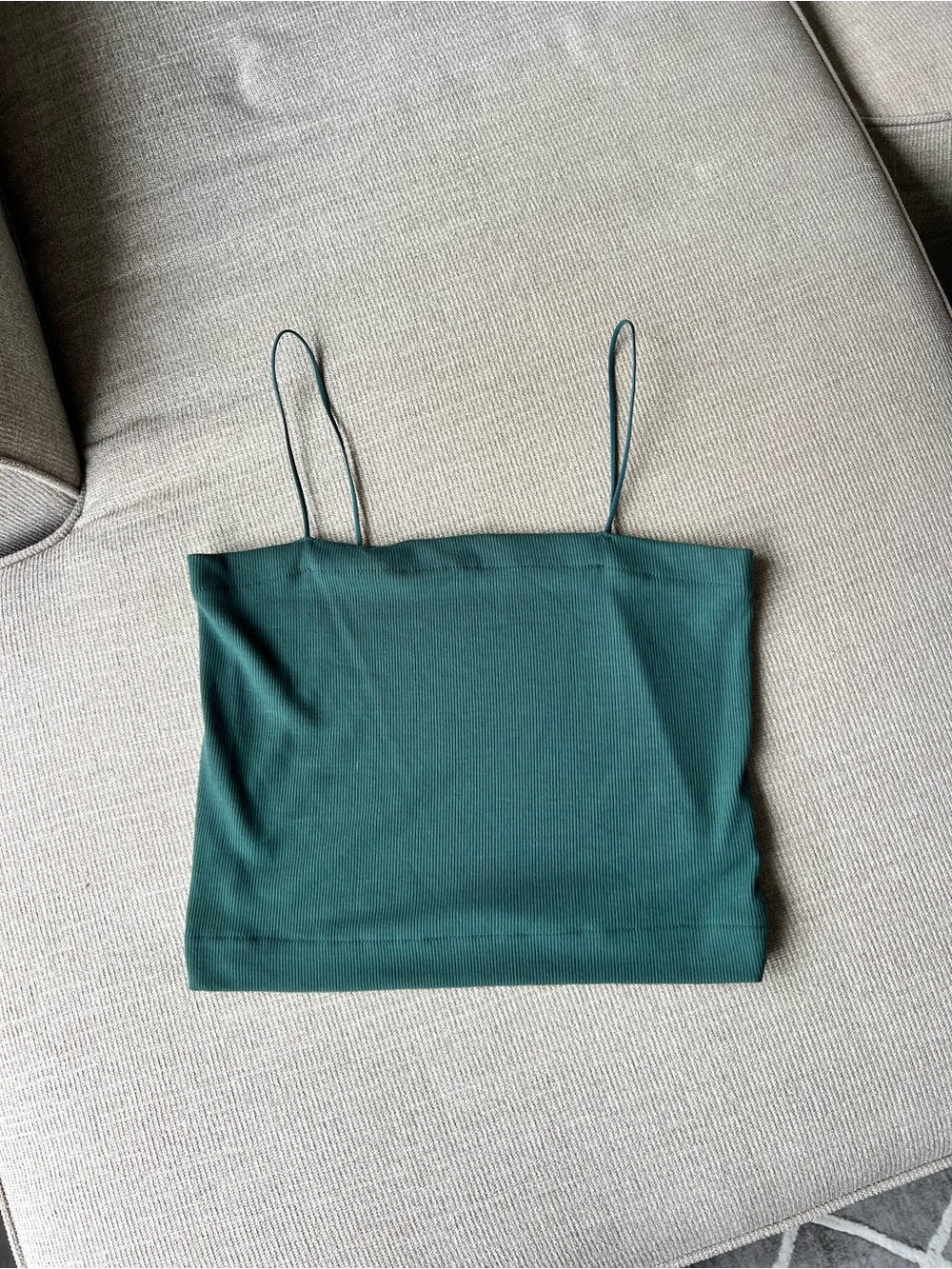 American Eagle Outfitters Teal Spaghetti-Strap Crop Camisole